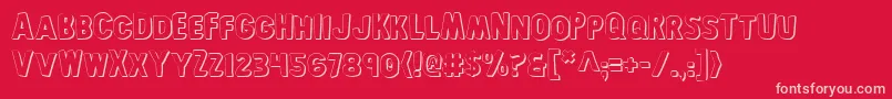 BronicShadow Font – Pink Fonts on Red Background