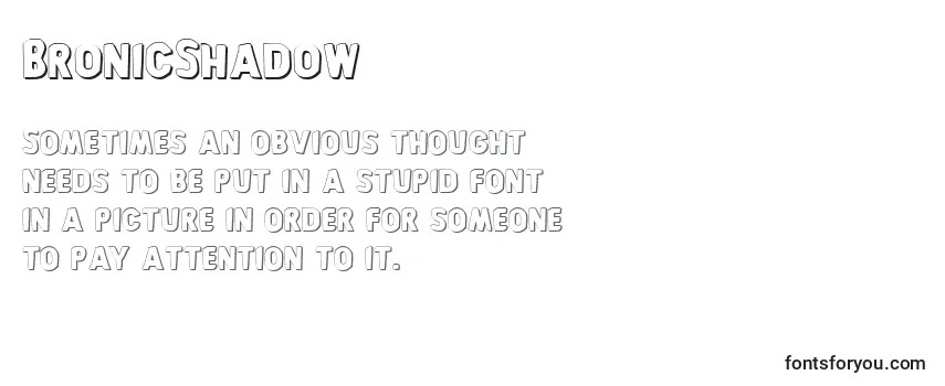 Review of the BronicShadow Font