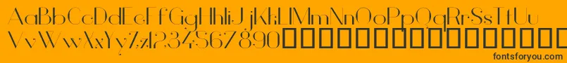 VanityLightWide Font – Black Fonts on Orange Background