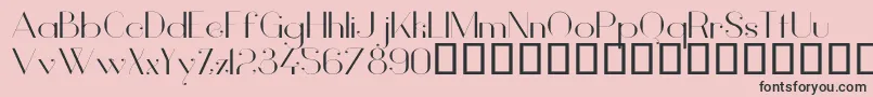 VanityLightWide-fontti – mustat fontit vaaleanpunaisella taustalla