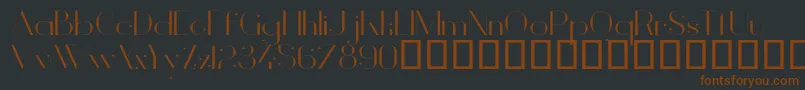 VanityLightWide Font – Brown Fonts on Black Background