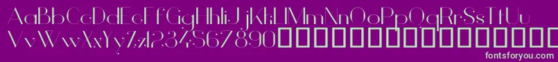 VanityLightWide Font – Green Fonts on Purple Background