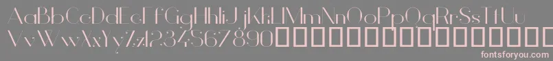 VanityLightWide-fontti – vaaleanpunaiset fontit harmaalla taustalla