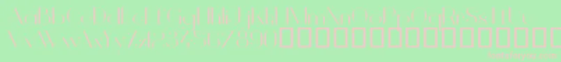 VanityLightWide Font – Pink Fonts on Green Background