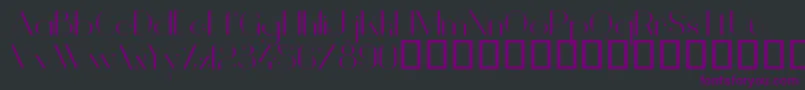 Шрифт VanityLightWide – фиолетовые шрифты на чёрном фоне
