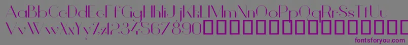 フォントVanityLightWide – 紫色のフォント、灰色の背景