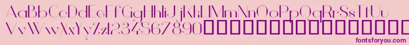VanityLightWide Font – Purple Fonts on Pink Background