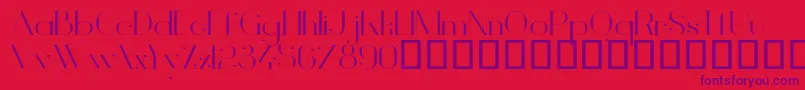 フォントVanityLightWide – 赤い背景に紫のフォント