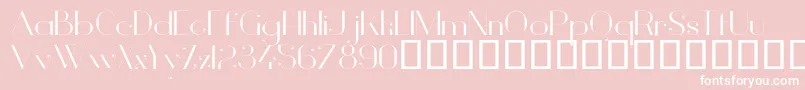 Police VanityLightWide – polices blanches sur fond rose