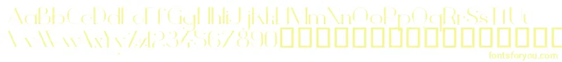 フォントVanityLightWide – 黄色のフォント