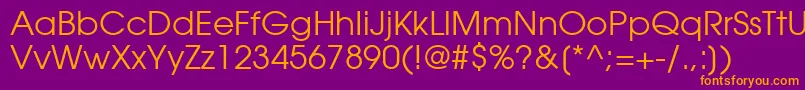 ItcAvantGardeGothicLtBook Font – Orange Fonts on Purple Background