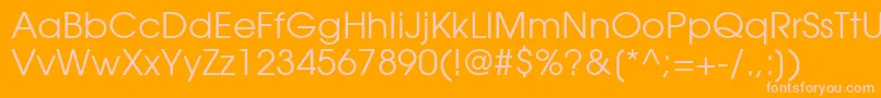 ItcAvantGardeGothicLtBook Font – Pink Fonts on Orange Background