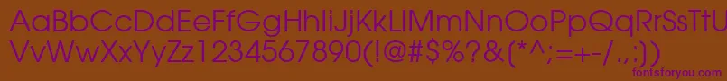 ItcAvantGardeGothicLtBook Font – Purple Fonts on Brown Background