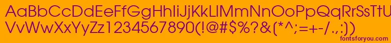 ItcAvantGardeGothicLtBook Font – Purple Fonts on Orange Background