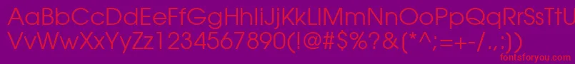 ItcAvantGardeGothicLtBook Font – Red Fonts on Purple Background