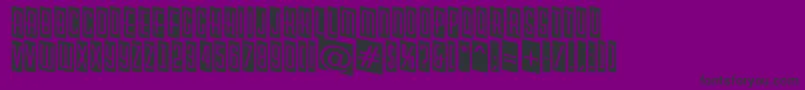 HuxleycmdnRegular Font – Black Fonts on Purple Background