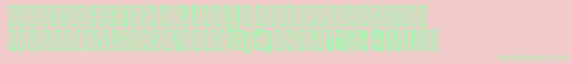 HuxleycmdnRegular Font – Green Fonts on Pink Background