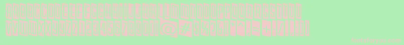 HuxleycmdnRegular Font – Pink Fonts on Green Background