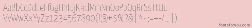 YanonekaffeesatzExtralight Font – Gray Fonts on Pink Background