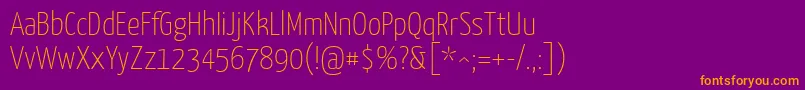 YanonekaffeesatzExtralight Font – Orange Fonts on Purple Background