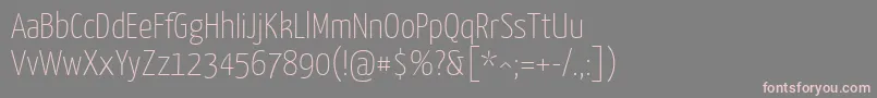 YanonekaffeesatzExtralight Font – Pink Fonts on Gray Background
