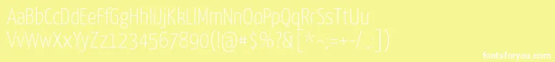 YanonekaffeesatzExtralight Font – White Fonts on Yellow Background