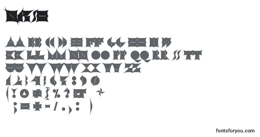 Fuente N17sh - alfabeto, números, caracteres especiales