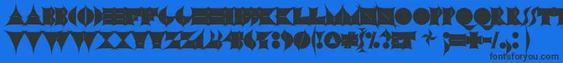 Police N17sh – polices noires sur fond bleu