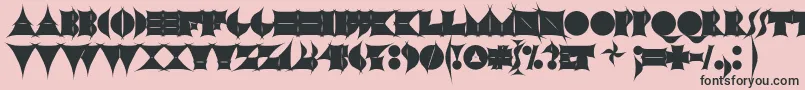 N17sh-Schriftart – Schwarze Schriften auf rosa Hintergrund