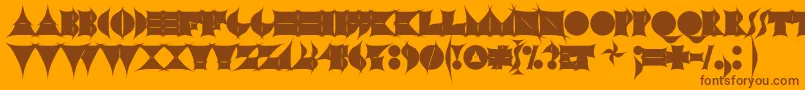 fuente N17sh – Fuentes Marrones Sobre Fondo Naranja
