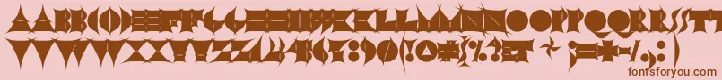 N17sh Font – Brown Fonts on Pink Background
