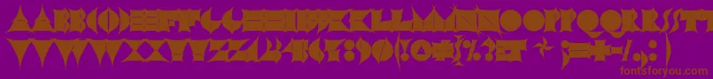 N17sh Font – Brown Fonts on Purple Background