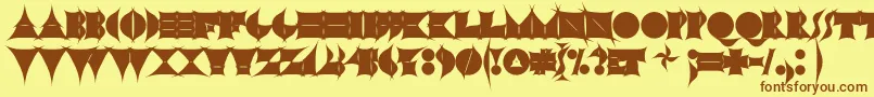 N17sh Font – Brown Fonts on Yellow Background