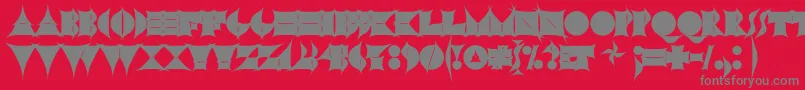N17sh Font – Gray Fonts on Red Background