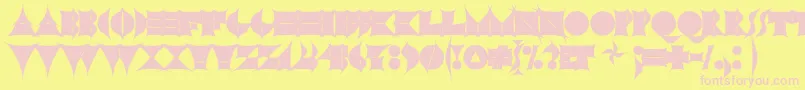 N17sh Font – Pink Fonts on Yellow Background