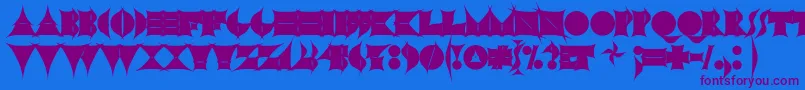 En savoir plus sur la police N17sh Police N17sh – polices violettes sur fond bleu