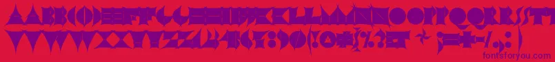 N17sh Font – Purple Fonts on Red Background