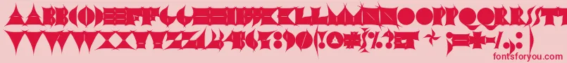 More about N17sh Font N17sh Font – Red Fonts on Pink Background