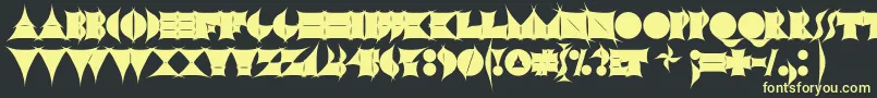 N17sh Font – Yellow Fonts on Black Background