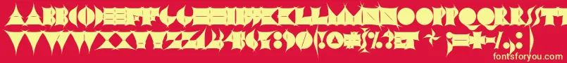 N17sh Font – Yellow Fonts on Red Background