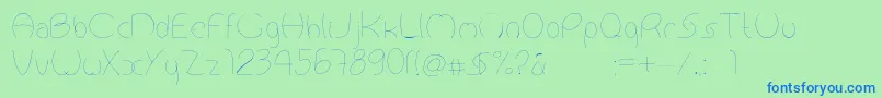 Antropofagia Font – Blue Fonts on Green Background