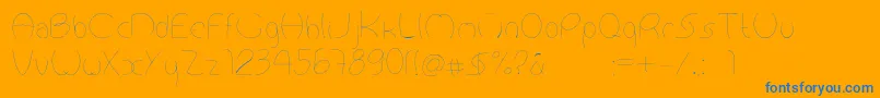 Antropofagia Font – Blue Fonts on Orange Background