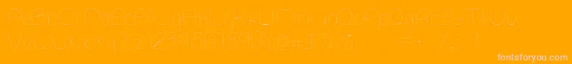 Antropofagia Font – Pink Fonts on Orange Background