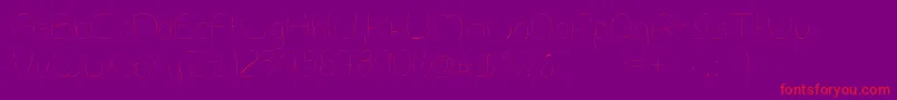 フォントAntropofagia – 紫の背景に赤い文字