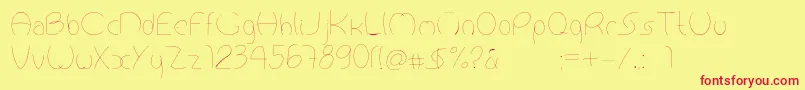 Antropofagia Font – Red Fonts on Yellow Background