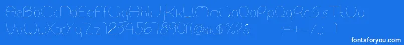 Antropofagia Font – White Fonts on Blue Background