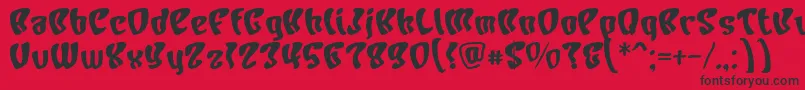 CharacterBold Font – Black Fonts on Red Background