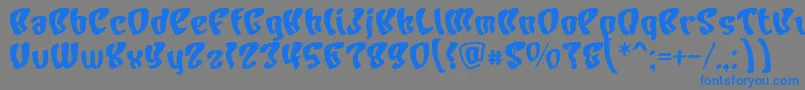 Шрифт CharacterBold – синие шрифты на сером фоне