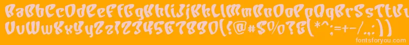 CharacterBold Font – Pink Fonts on Orange Background