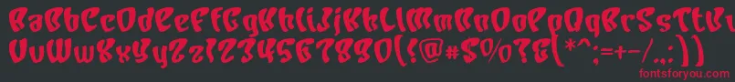 CharacterBold Font – Red Fonts on Black Background